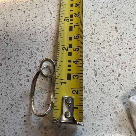 Sterling Silver Circle and Loop Earrings - Picture 3 of 3